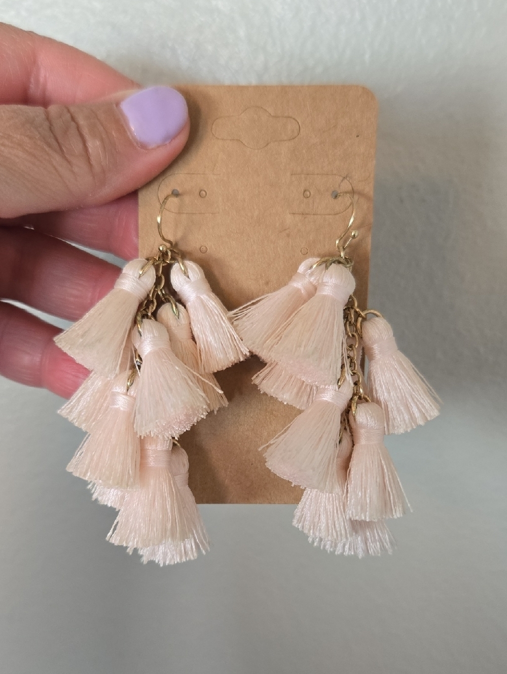 Pink Tassel Earrings